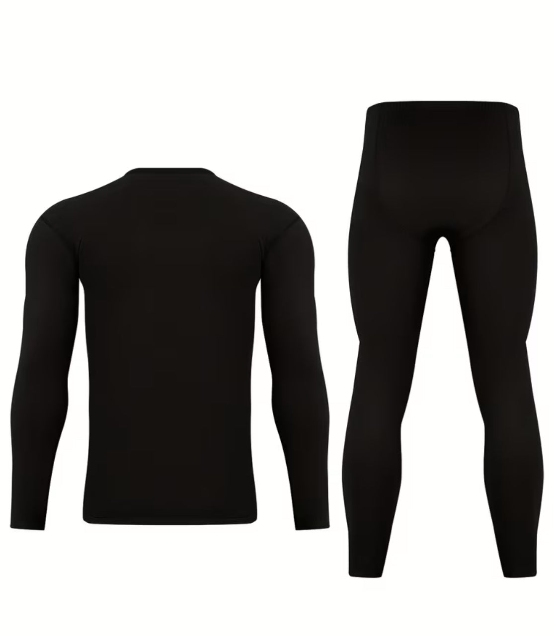 Men’s Plus Size & Tall Thermal Layering 2pcs Set Long Sleeve T-Shirt + Pants Up To 6XL