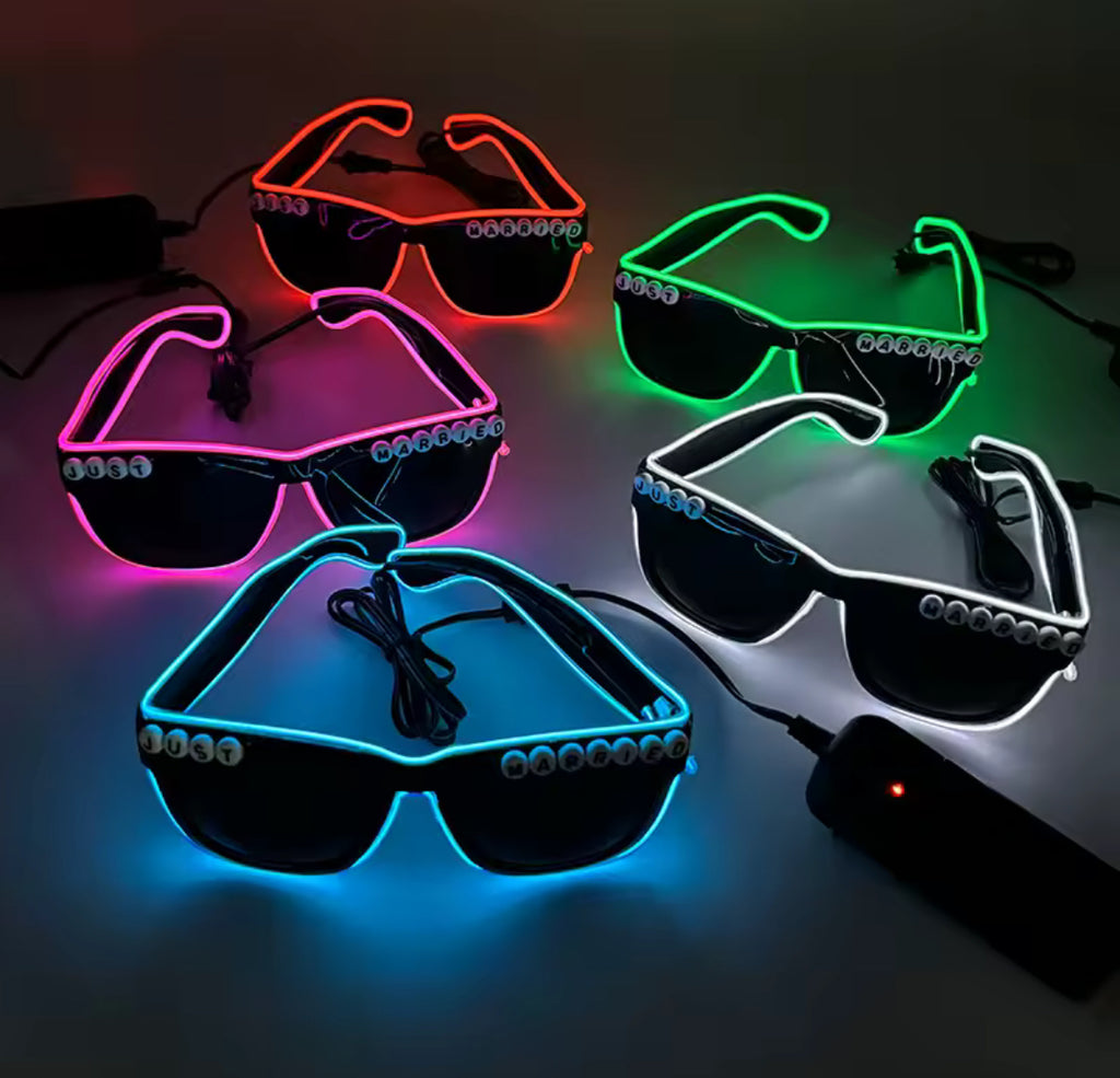 “Just Married” Glow Up LED Sunglasses