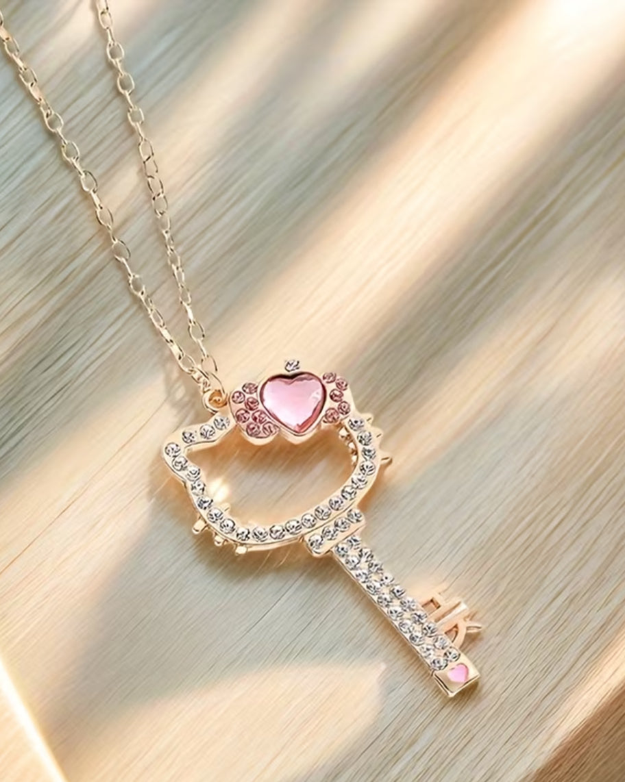 Hello Kitty Key-Shaped Necklace - Pendant Design 