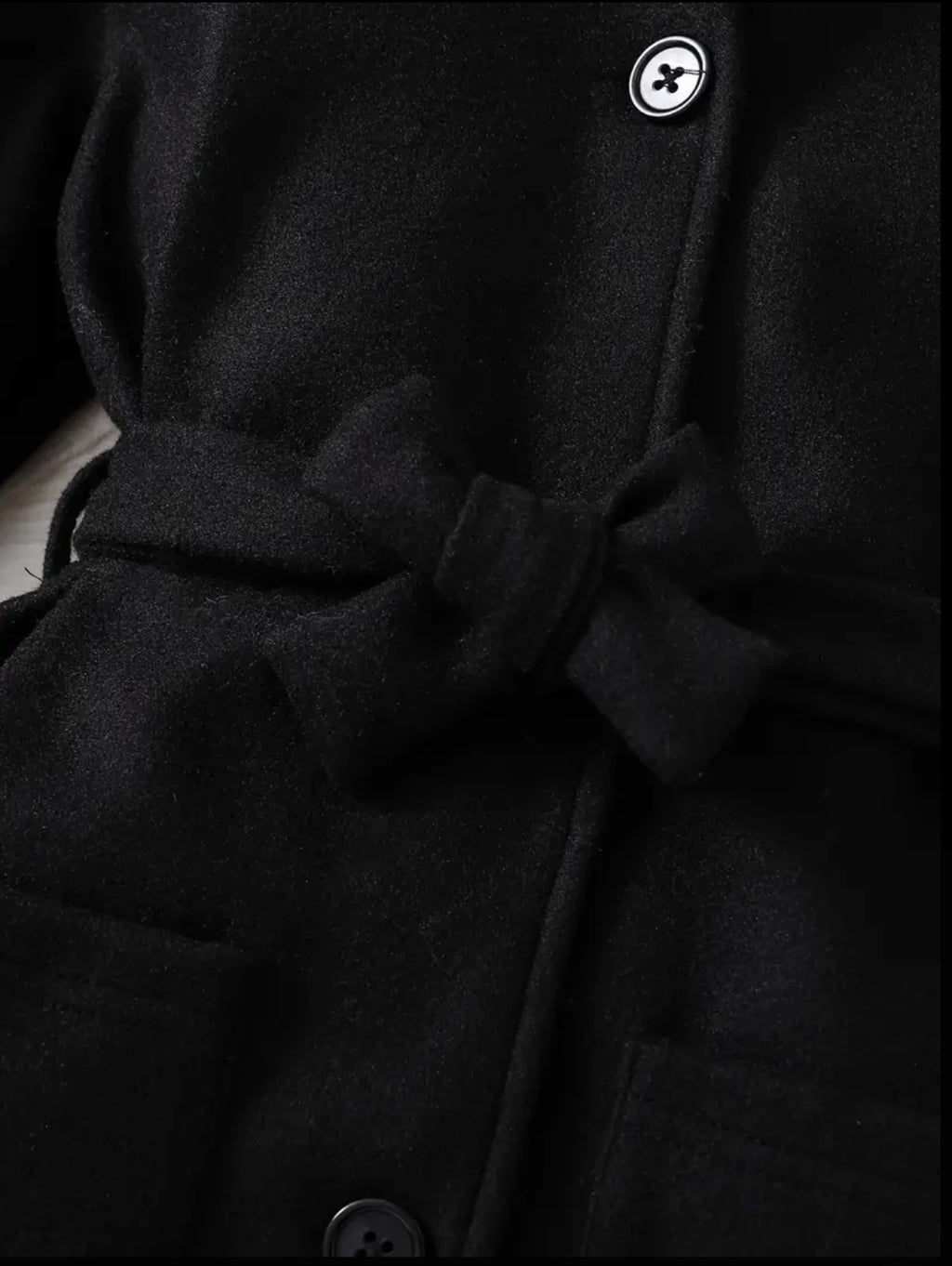 Girls Belted Winter Warm Hooded Coat with Collar - Full-Zip Front & Chest Pocket 