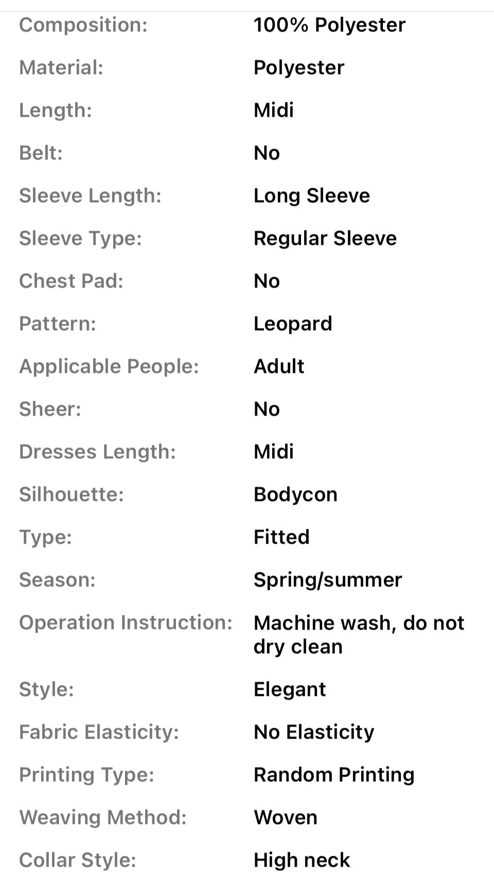 Leopard Print Bodycon Mini Dress | Elegant High Neck, Long Sleeve

 