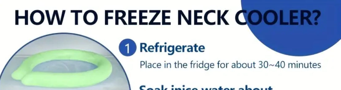 2pcs Neck Ice Pack Wrap - Instant Cooling Neck Wrap Ice Packs, Portable Neck Cooler for Hot Flashes, Travel, Hiking, Camping, Office