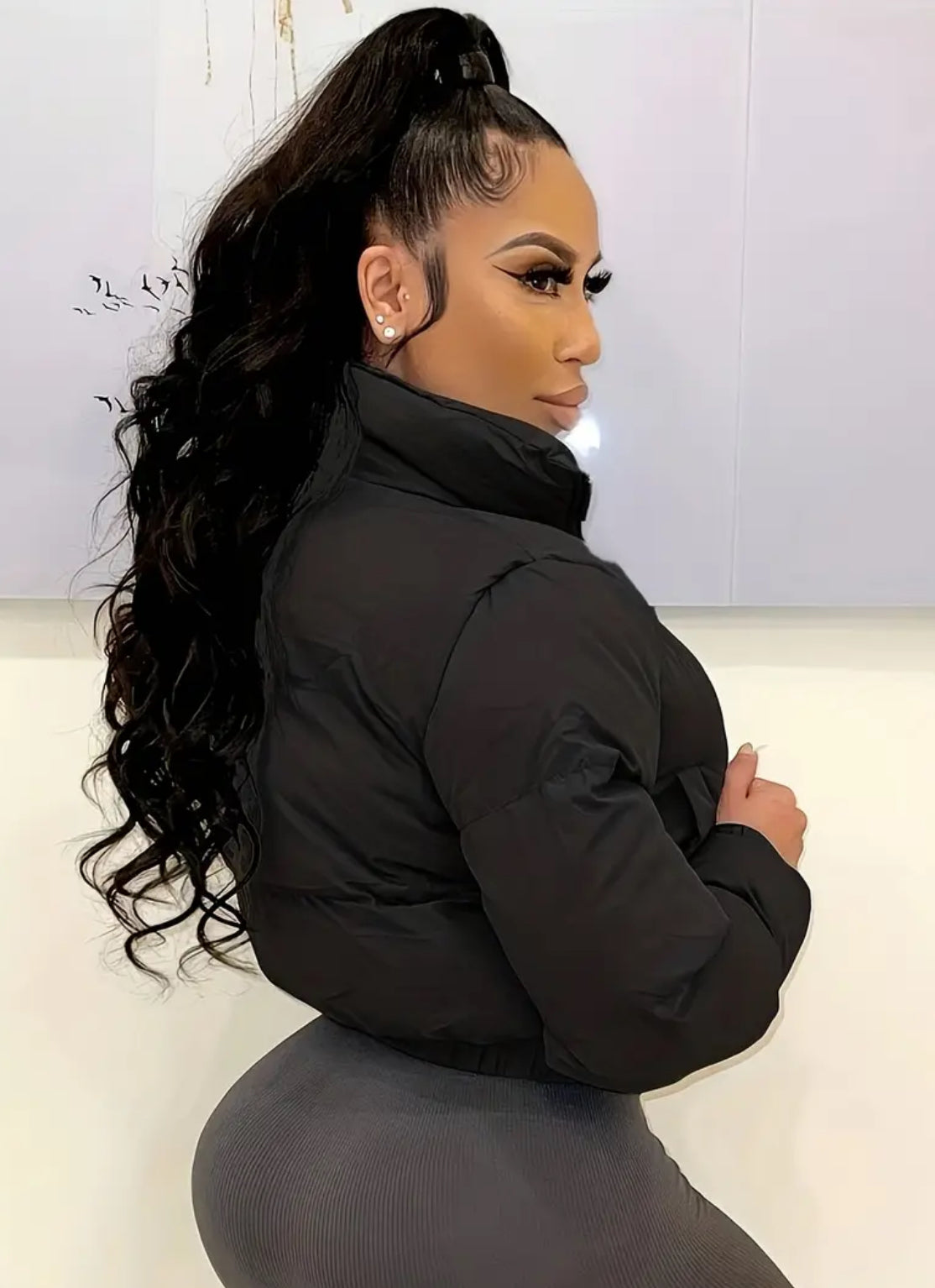 “Samantha” European and American Style Women's Short Bomber Jacket