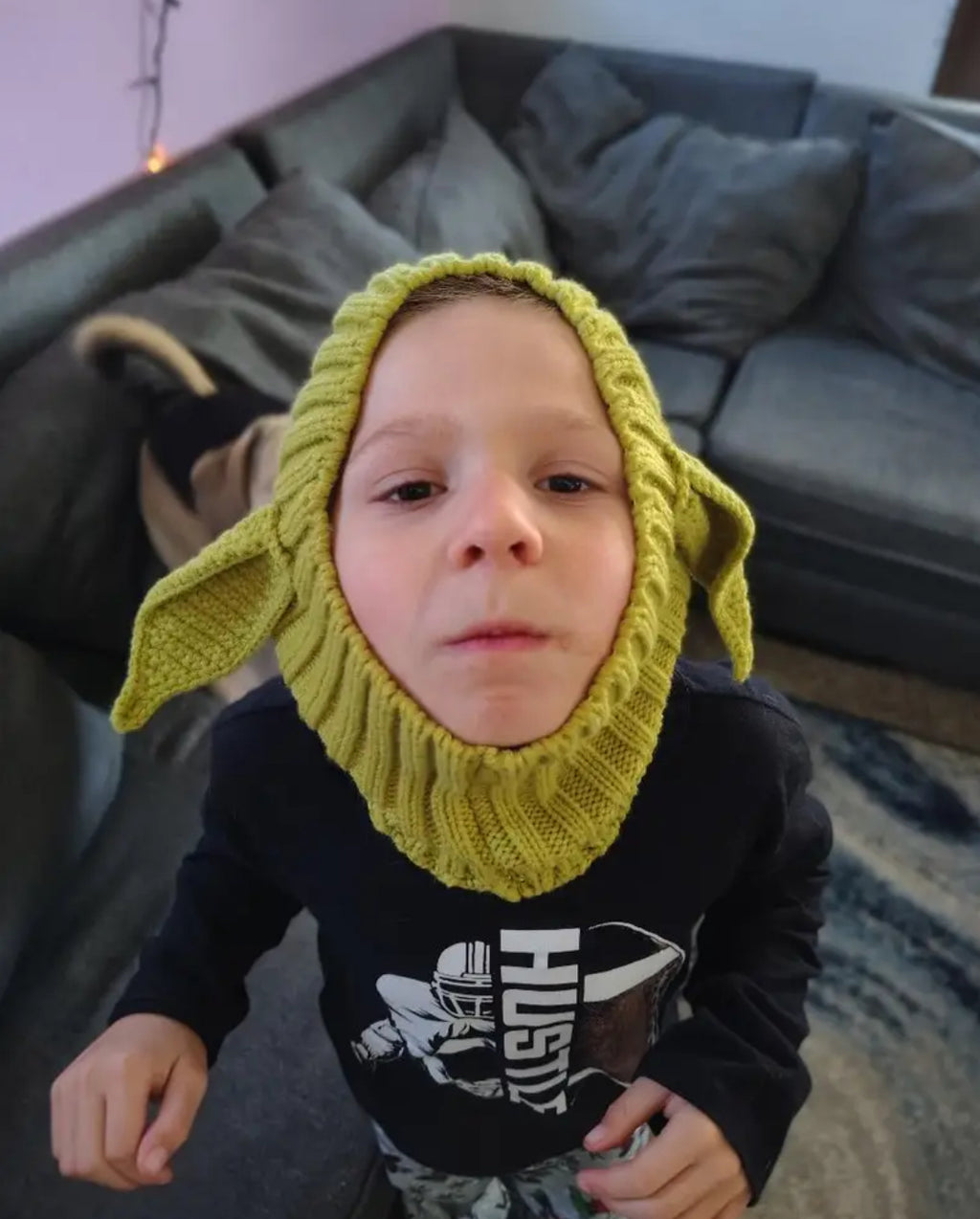 Posh Pets 🐾 “Baby Yoda” 1pc Knitted Ear Muffs Hat-Scarf