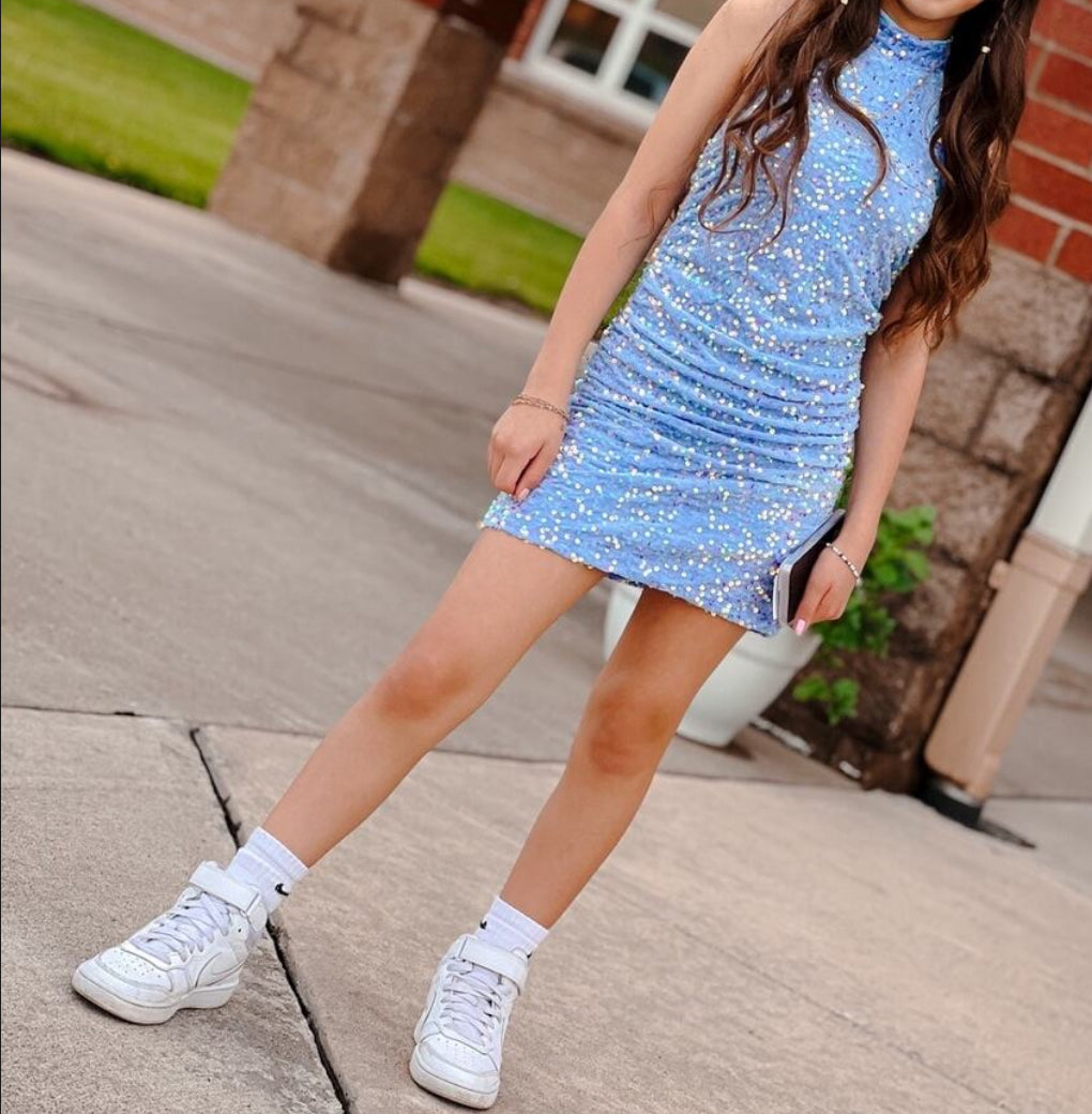 Tween Girls' “Twinkle” Sequin Party Mini Dress