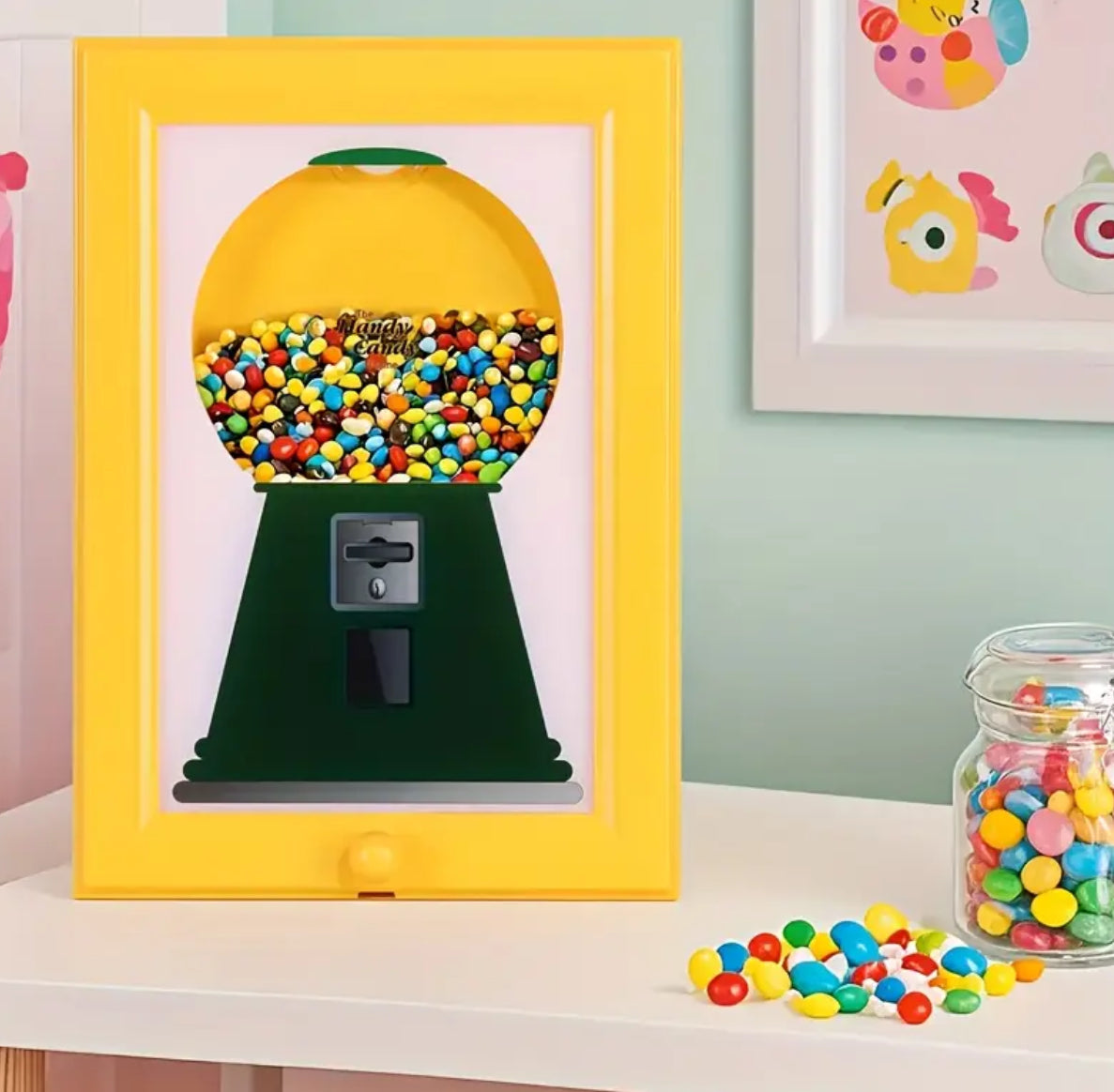 “Bubblegum” Wall Hanging Candy Dispenser Photo Frame
