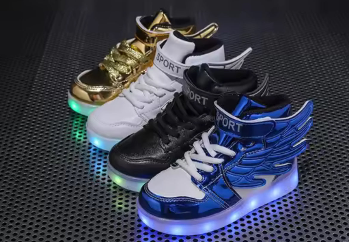 “Luminous Wings” Kids USB Charge LED Illuminated Lights Shoe