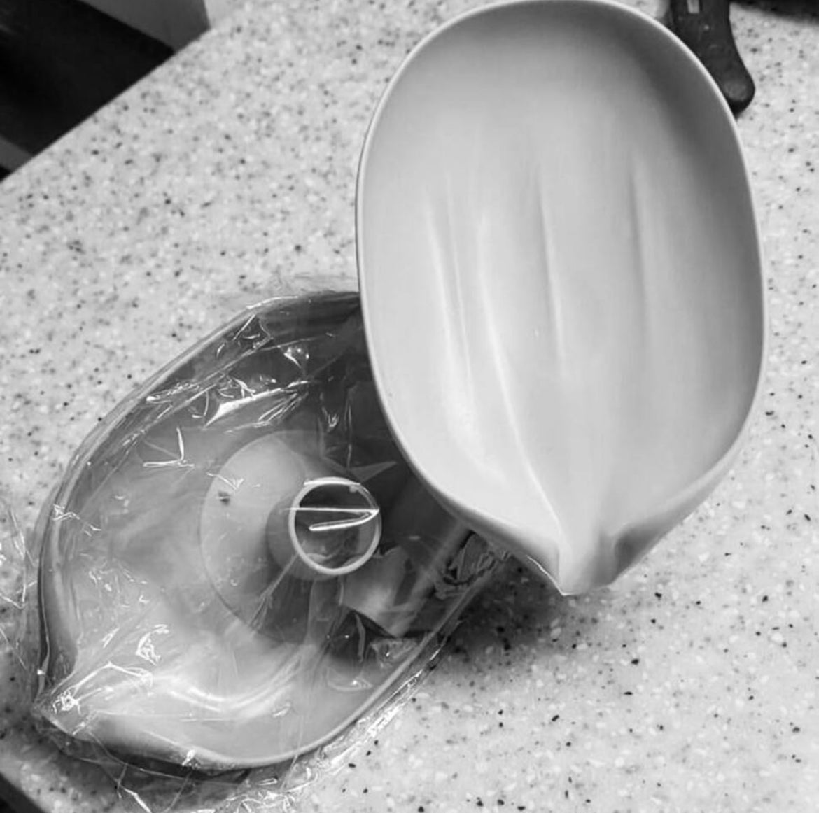 Soap Saver | Draining Bathroom Soap Dish Holder with Suction Cup Stand