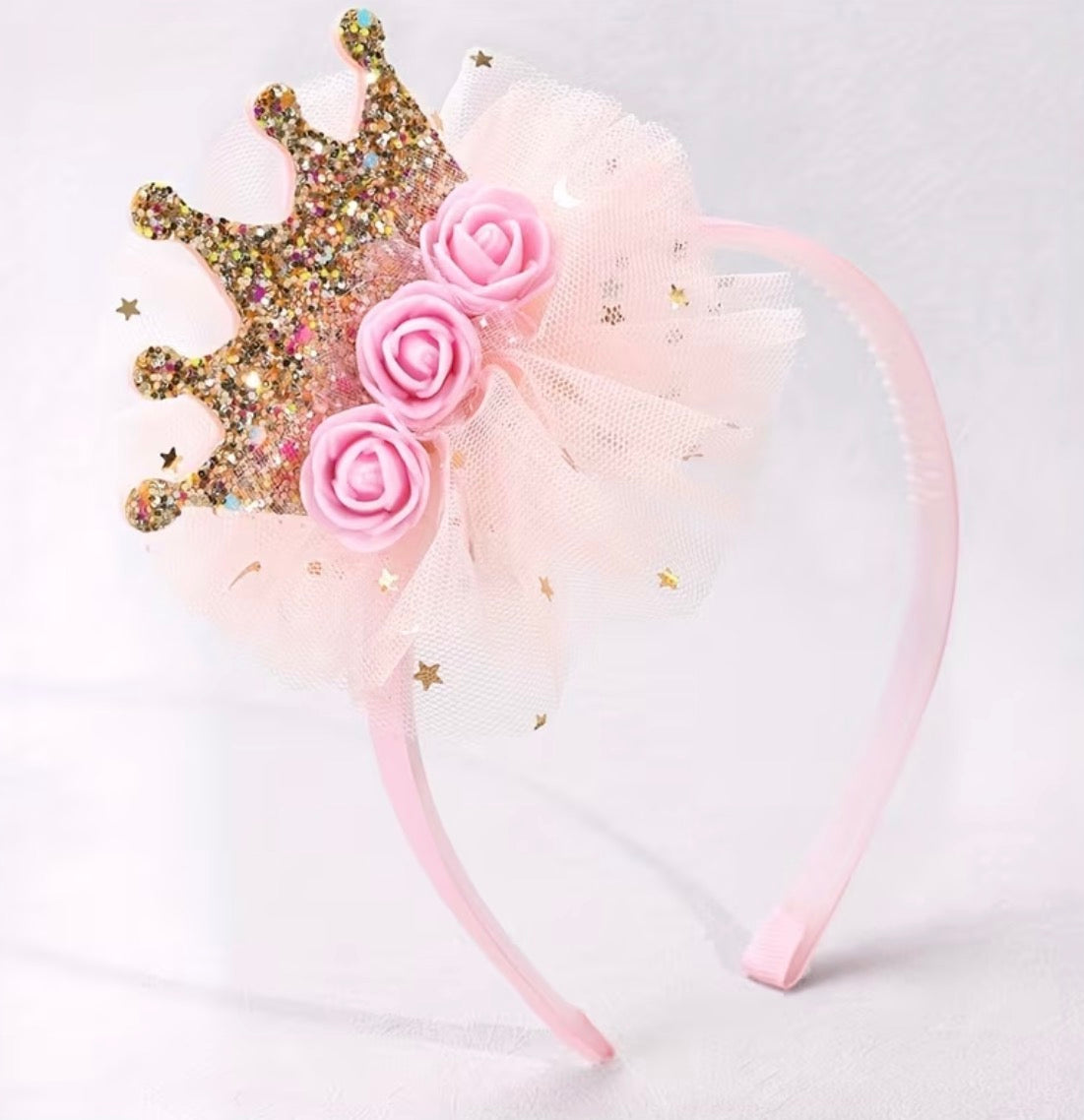 1pc Princess Crown Mesh Headband