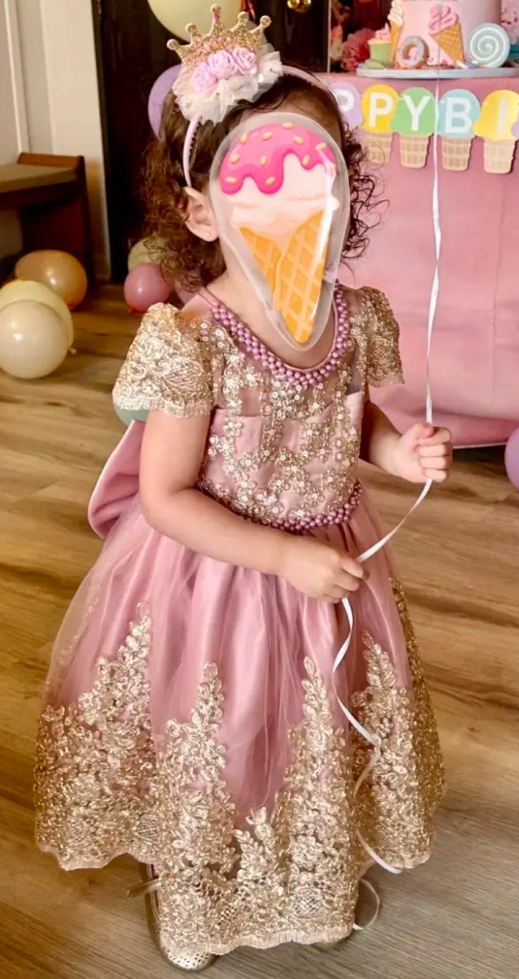 1pc Princess Crown Mesh Headband